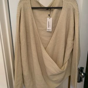 Plus size wrap sweater